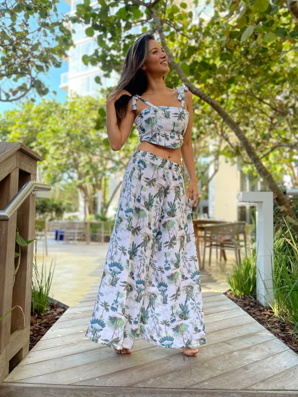 Botanical Print Linen Set: Chic Resort Wear for Teens Teen Outfits 2027