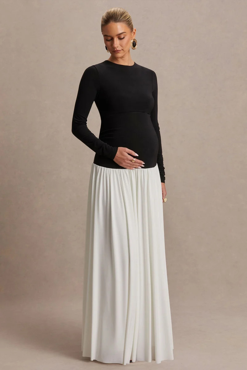 Elegant Maternity Evening: Fitted Top with Flowing Wide-Leg Trousers Elegant Maternity Evening: Fitted Top with Flowing Wide-Leg Trousers — Maternity Outfits 2027