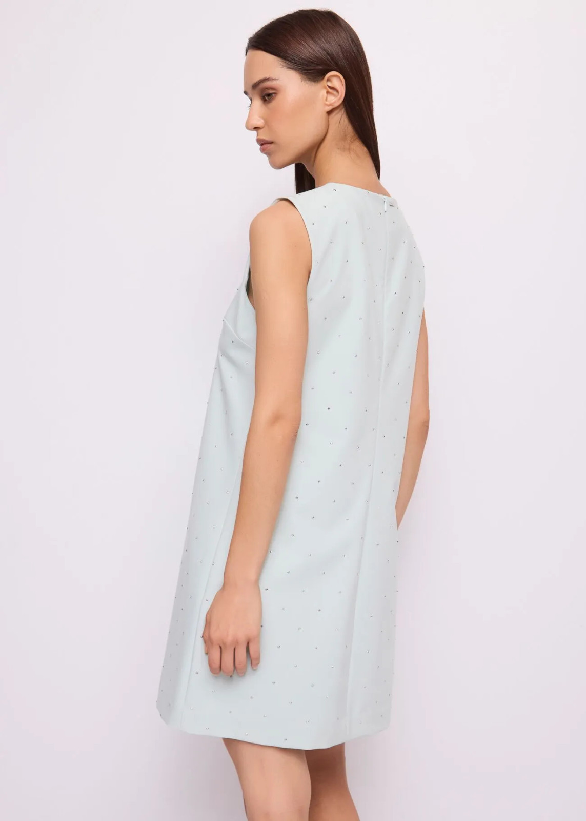 Embellished Pale Blue A-Line Mini Dress for a Touch of Glamour Baby Blue Outfits 2027