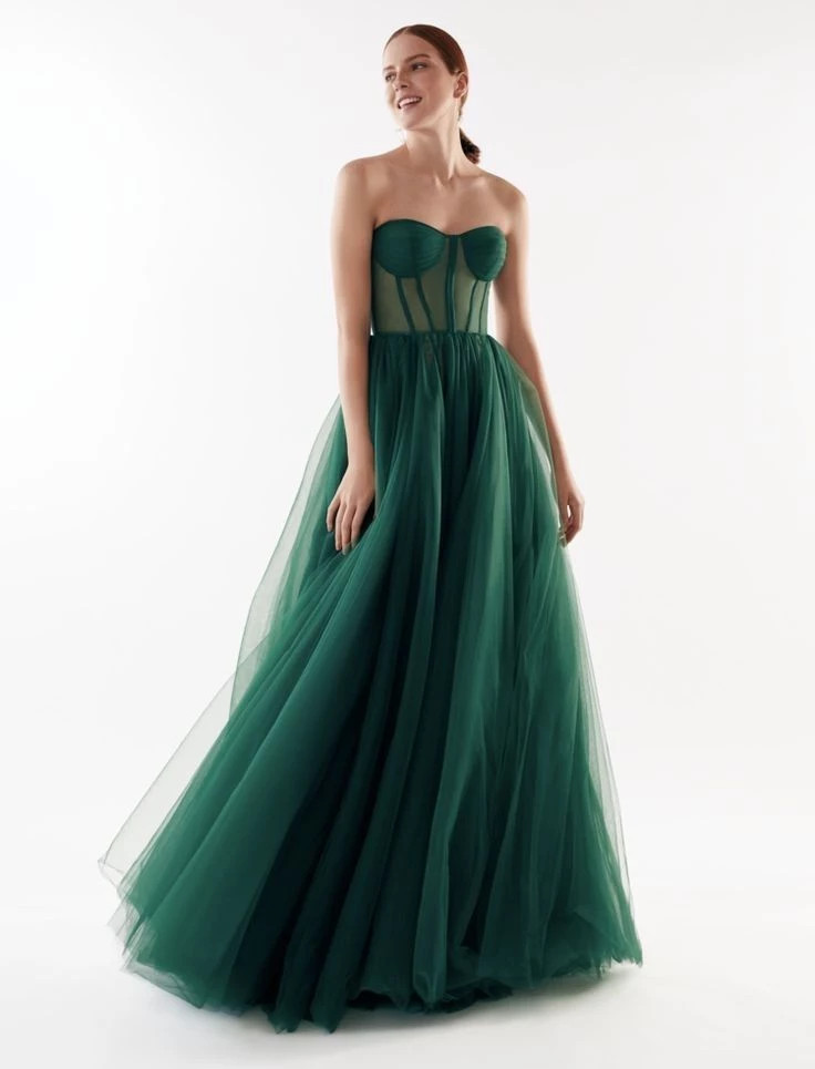 None Visible Formal Evening Outfit Idea: Emerald Green Corset Gown Styling: Comfort_Tradeoff None Visible Formal Evening Outfit Idea: Emerald Green Corset Gown Styling: Comfort_Tradeoff — Corset Dress Outfits 2027