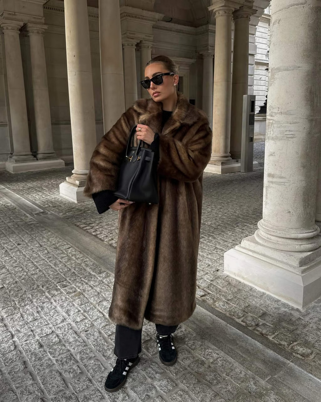 Chic Casual: Long Fur Coat with Sneakers Chic Casual: Long Fur Coat with Sneakers — Mob Wife Outfits 2027