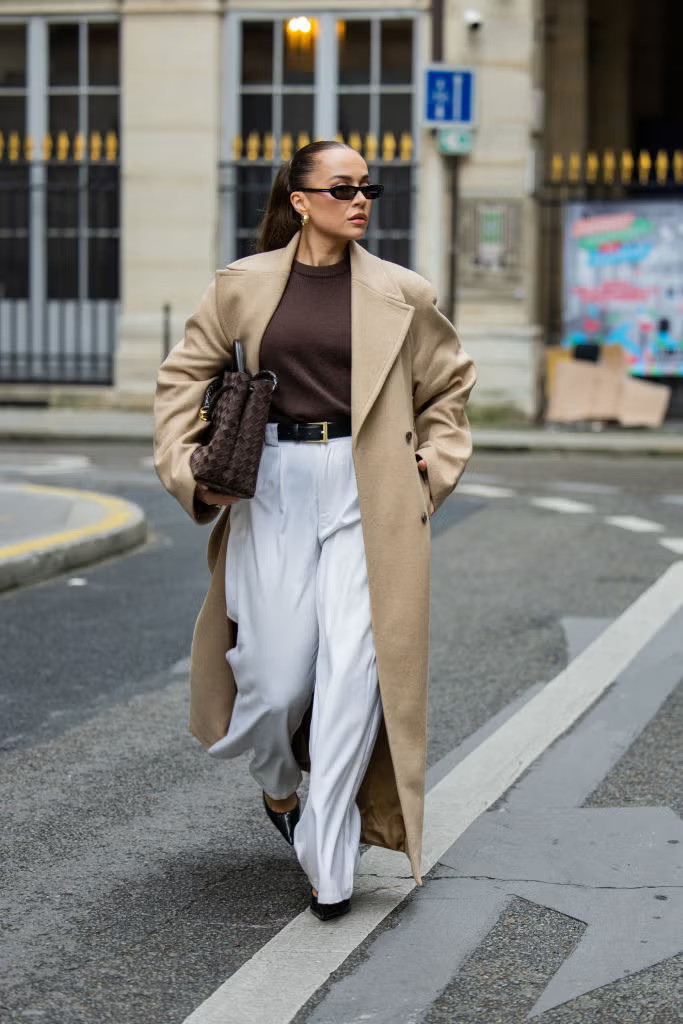 Timeless Appeal: Camel Coat and White Wide-Legs Timeless Appeal: Camel Coat and White Wide-Legs — Street Style Outfits 2027