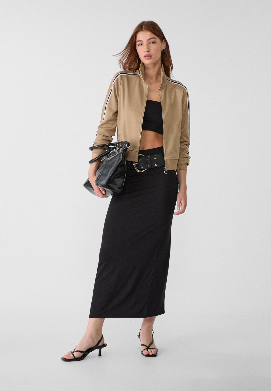 Maxi Skirt and Crop Top with Eyelet Belt Maxi Skirt and Crop Top with Eyelet Belt — Belt Outfits 2027