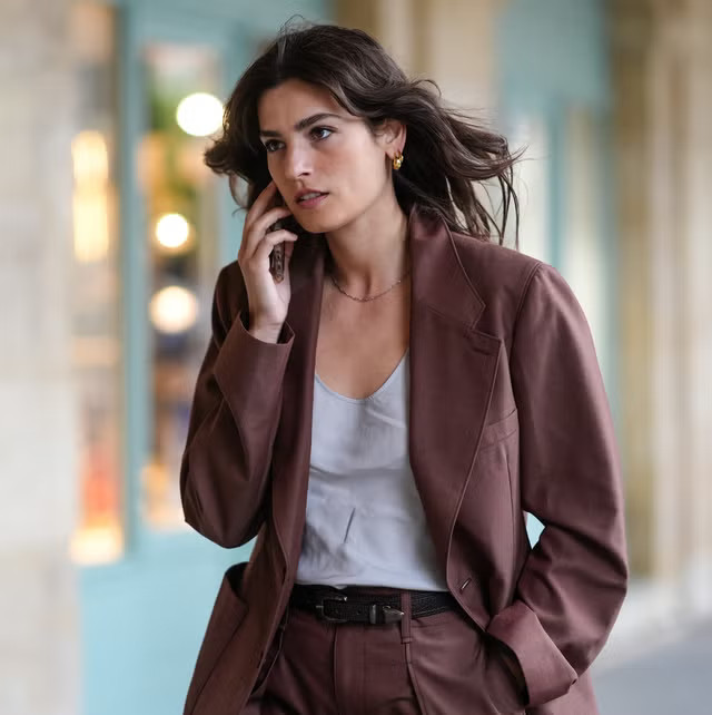 Business Casual: Brown Oversized Blazer with Matching Trousers — Nice Outfits 2027
