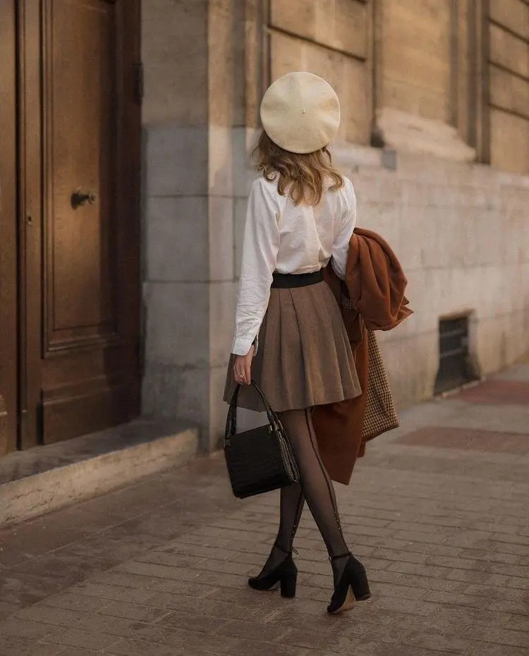 Tiered Ruffled Dress with Lace and Knee-High Boots Tiered Ruffled Dress with Lace and Knee-High Boots — Poetcore Outfits 2027