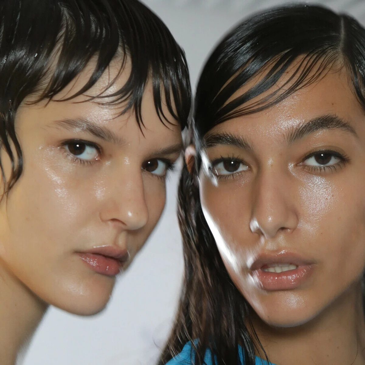 Visual Idea — Dark Brown Hair Styled In A Wet Look — Rainy Day Hairstyles 2027
