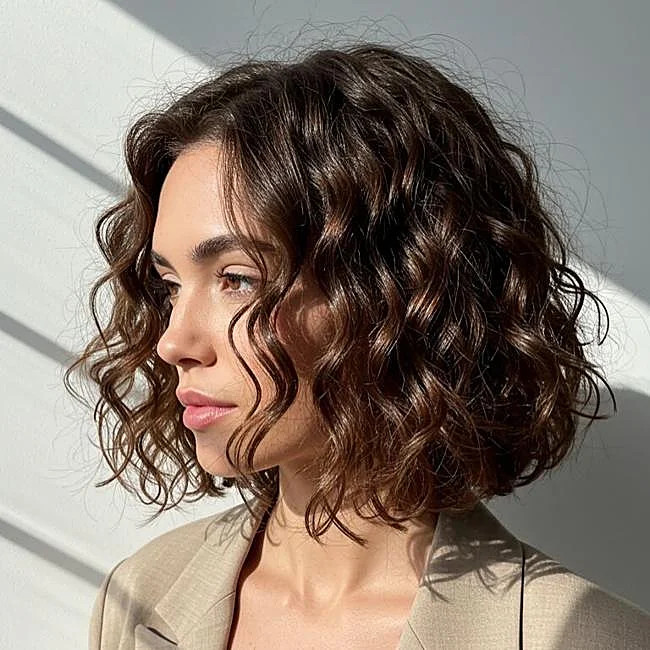 Chin Length Bob With Soft Waves Chin Length Bob With Soft Waves — Haircuts 2027 for Wavy Hair