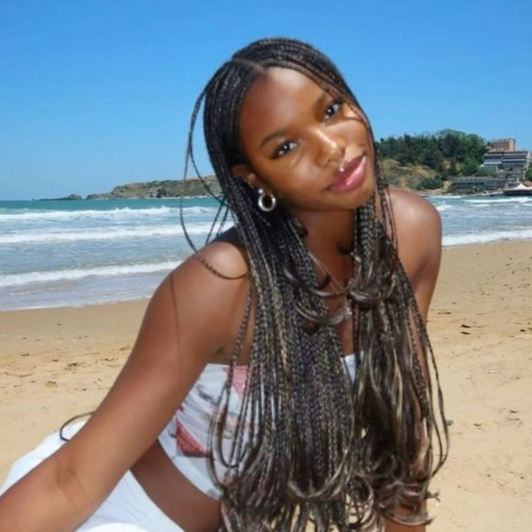 Classic Dark Brown Box Braids With Blonde Highlights Classic Dark Brown Box Braids With Blonde Highlights — Vacation Braids 2027