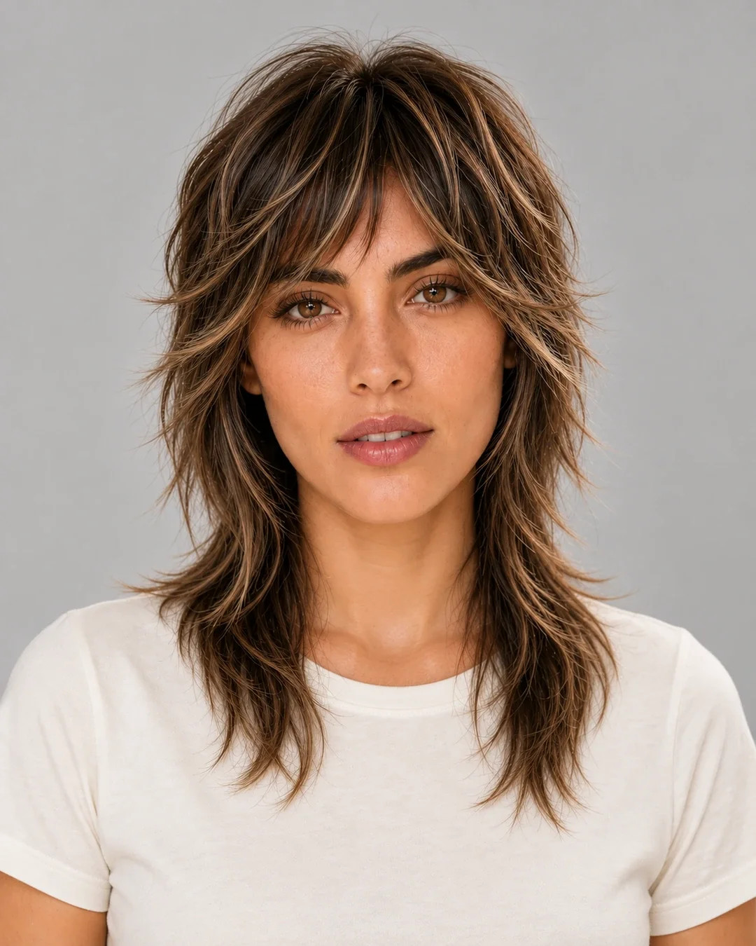 Dark Brown With Highlights Visual Idea Dark Brown With Highlights Visual Idea — Wispy Bangs 2027