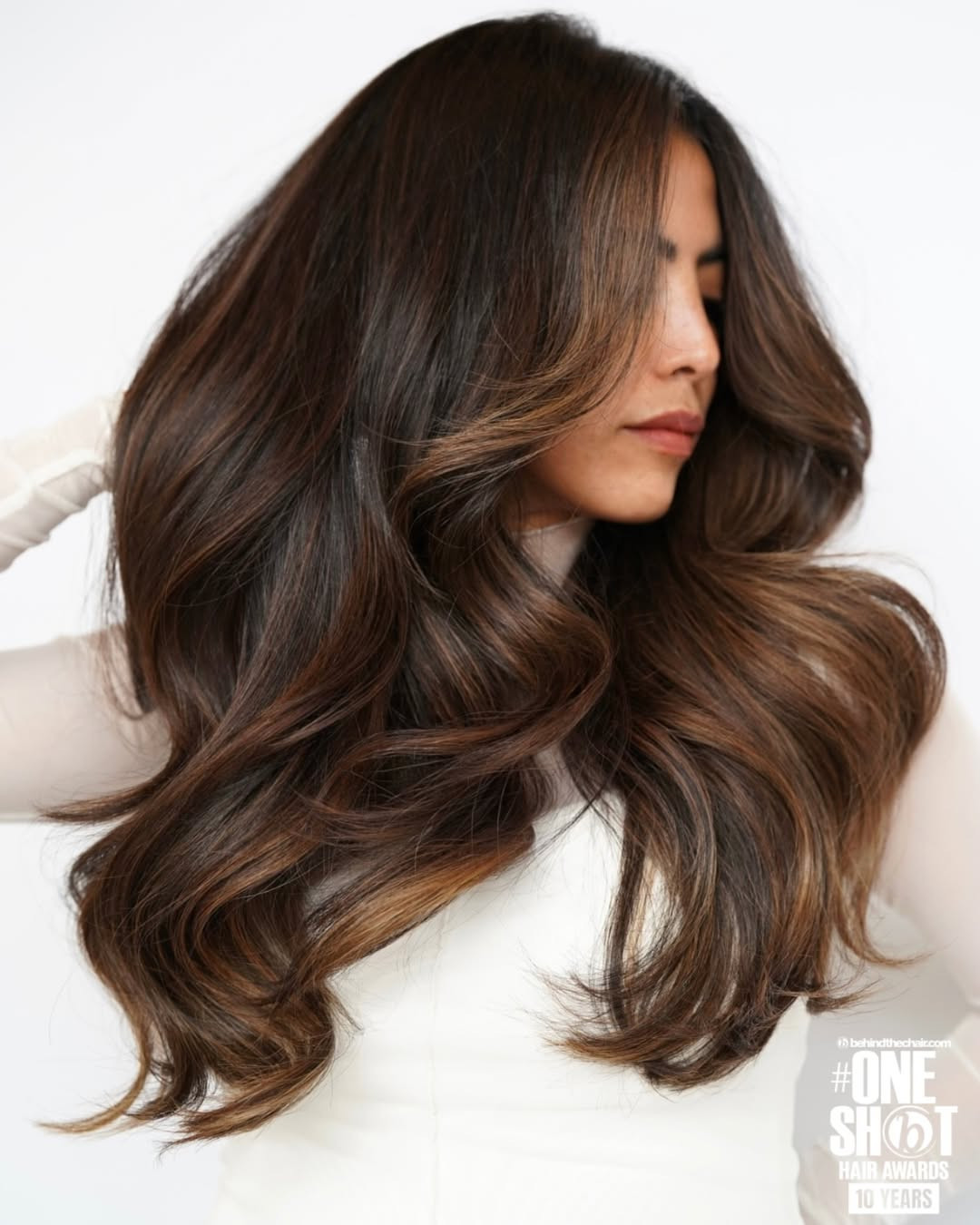 Dimensional Dark Brown Waves — Hair Color Ideas 2027 for Dark Hair