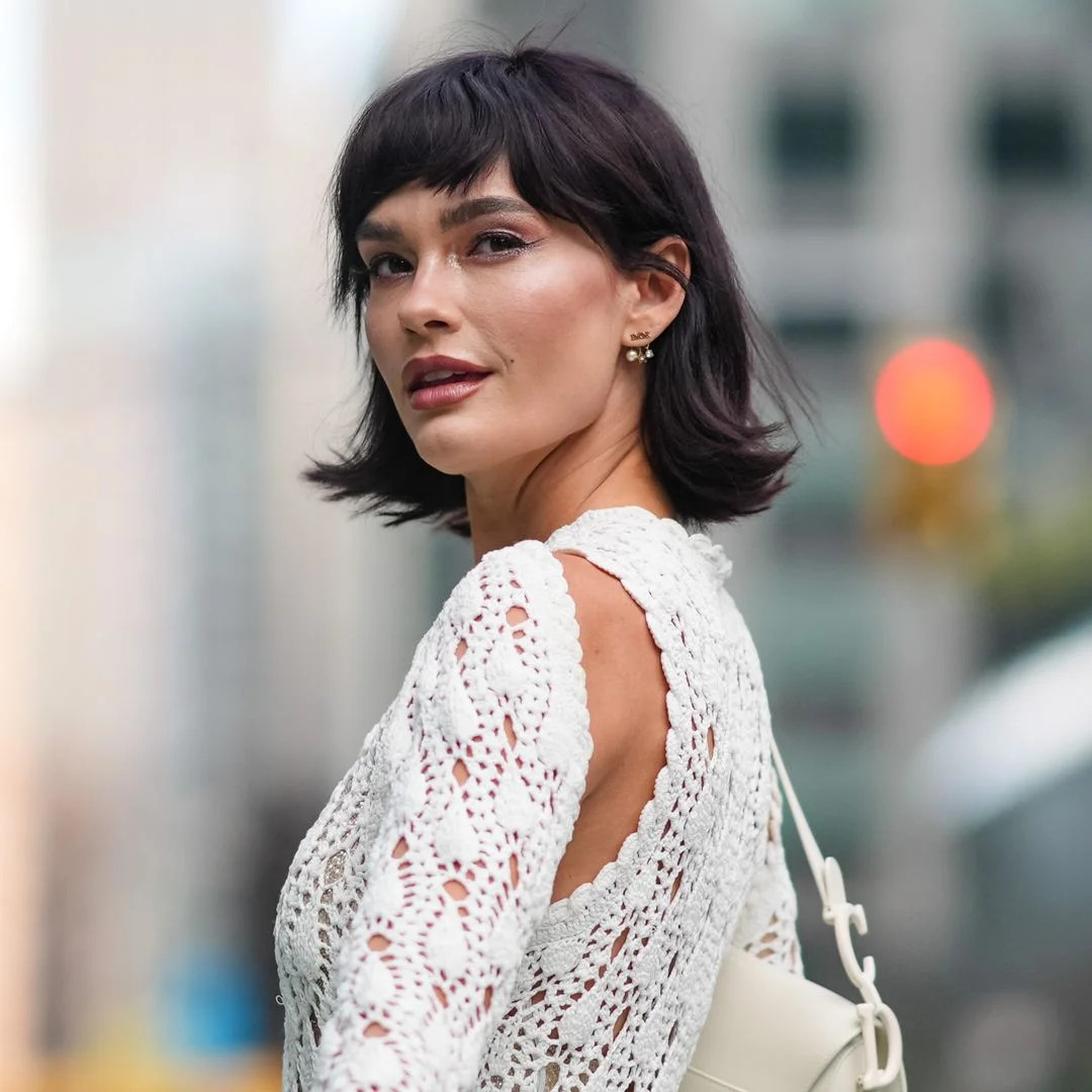 Dark Brown Bob With Violet — Low Maintenance Hair Color 2027