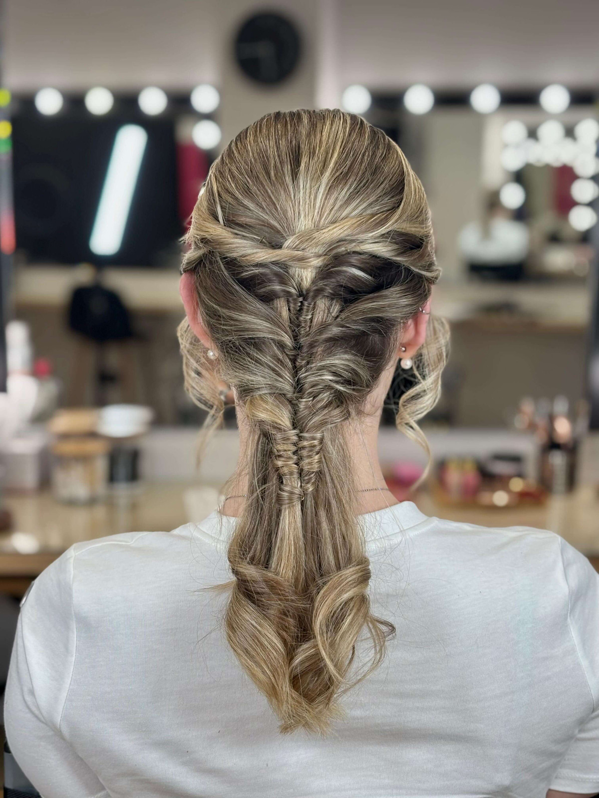 Intricate Braided Updo With Back Cascading Waves Intricate Braided Updo With Back Cascading Waves — Professional Hairstyles 2027