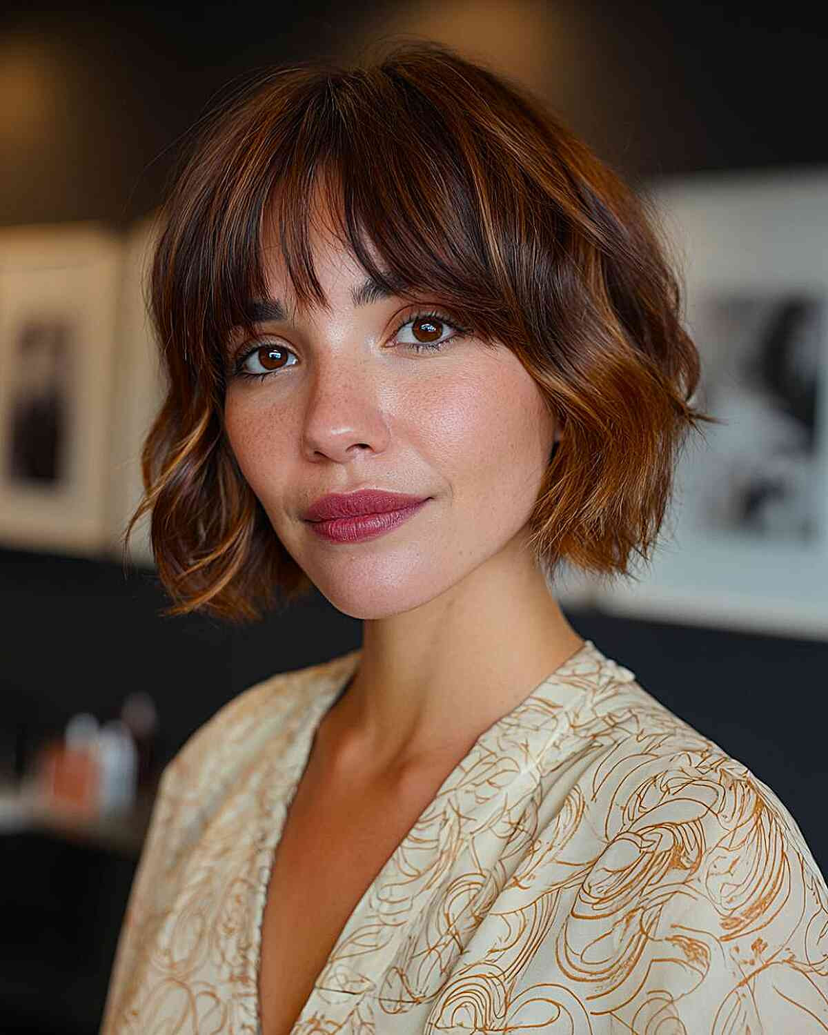 Warm Brown With Copper Highlights Visual Idea Warm Brown With Copper Highlights Visual Idea — Boyfriend Bob 2027