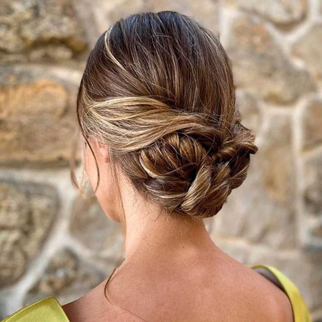 Ash Blonde With Subtle Highlights Ash Blonde Shoulder Length Twisted Low Bun — Easy Updos 2027