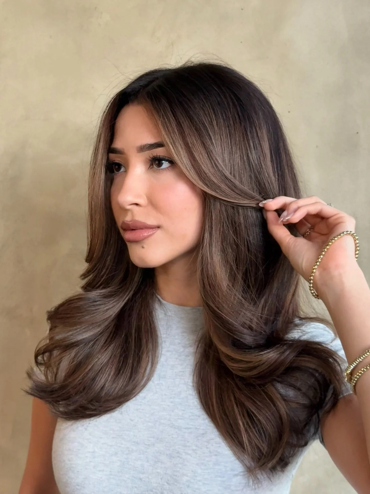Front View Visual Idea — Highlights on Dark Hair 2027
