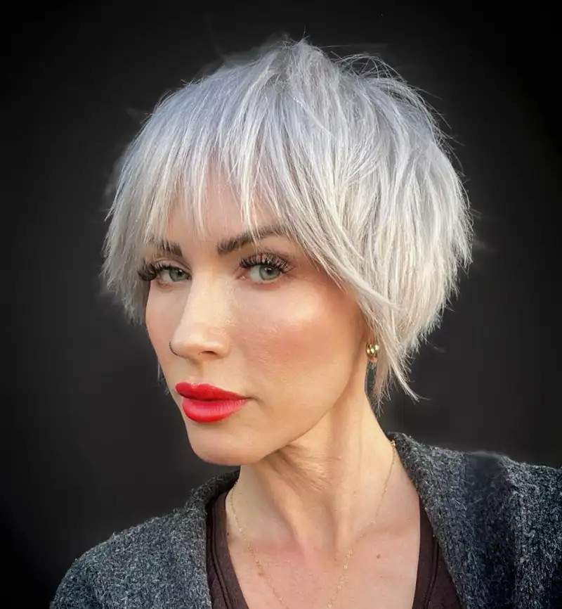 Platinum Blonde Piecey Bixie — Bixie Haircut 2027