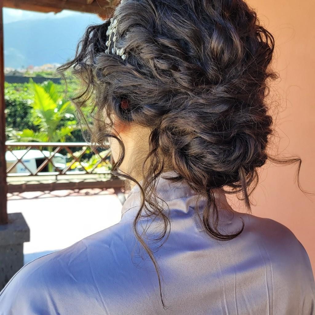 Twisted Updo With Pearl Accessories — Prom Hairstyles 2027 for Curly Hair