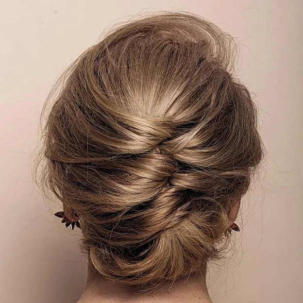 Pinned Ash Blonde Twist Updo — Wedding Guest Updos 2027
