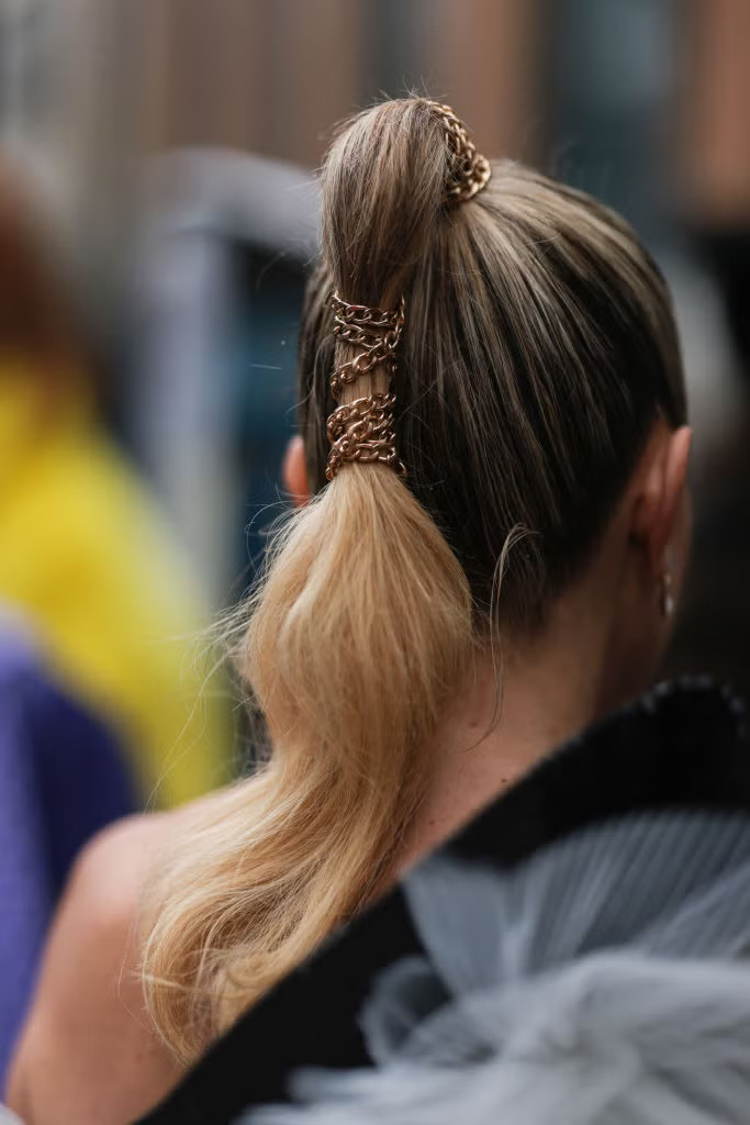 Shoulder-Length Ponytail With Accessory Shoulder-Length Ponytail With Accessory — Hairstyles 2027 for Hot Weather