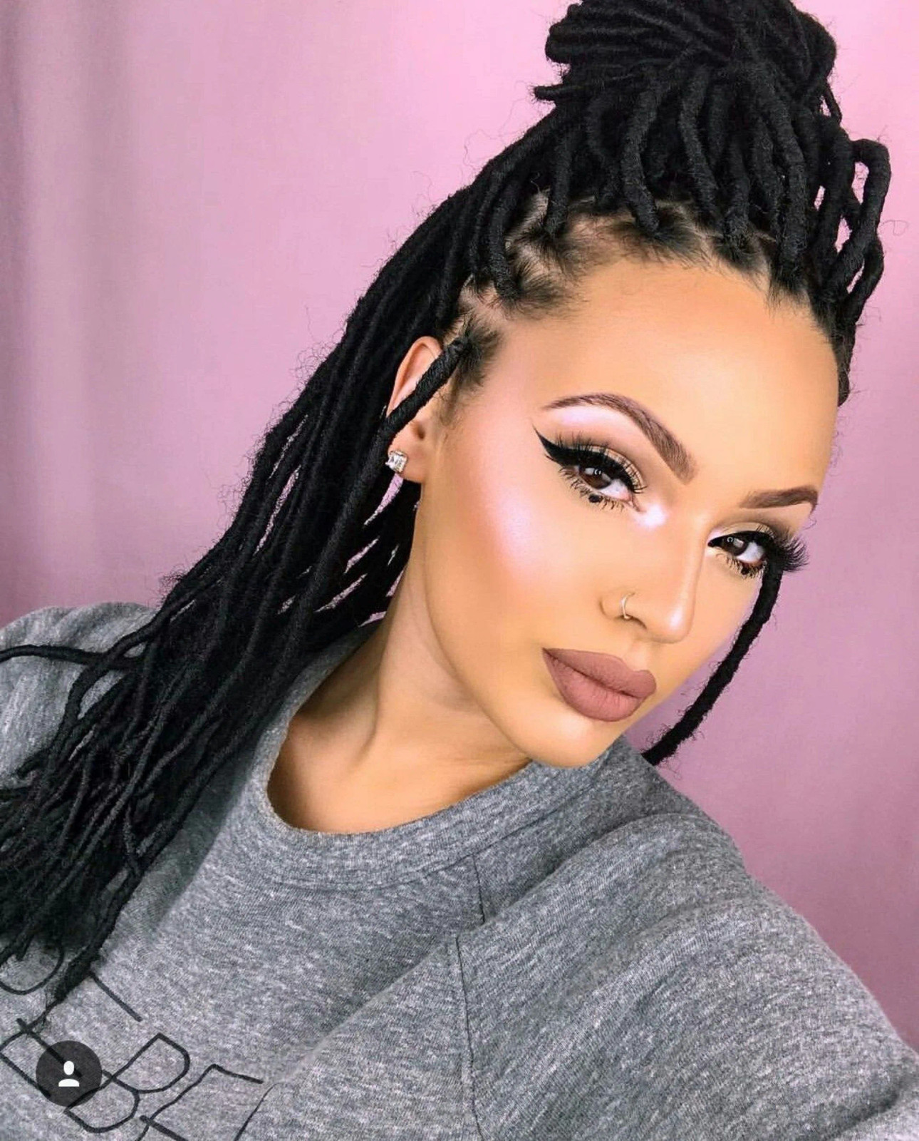 High Voluminous Black Updo Locs High Voluminous Black Updo Locs — Goddess Locs 2027