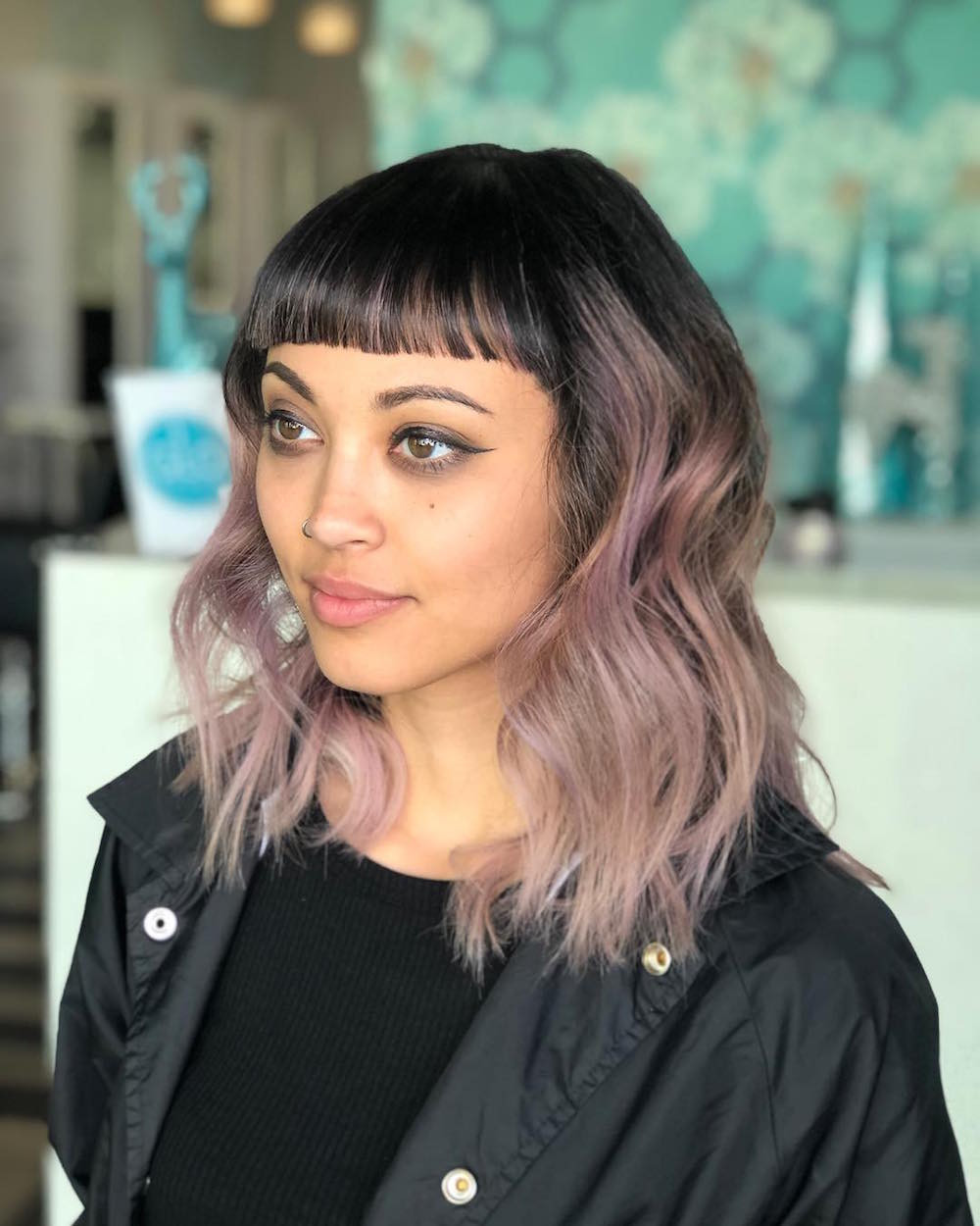 Dark Brown With Pinkish Highlights Visual Idea Dark Brown With Pinkish Highlights Visual Idea — Baby Bangs 2027