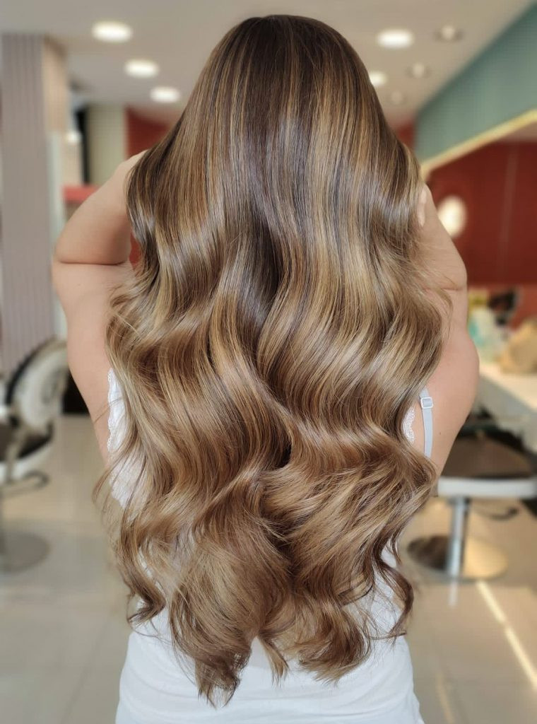 Dark Brown With Caramel Blonde Balayage Dark Brown With Caramel Blonde Balayage — Sombre Hair 2027