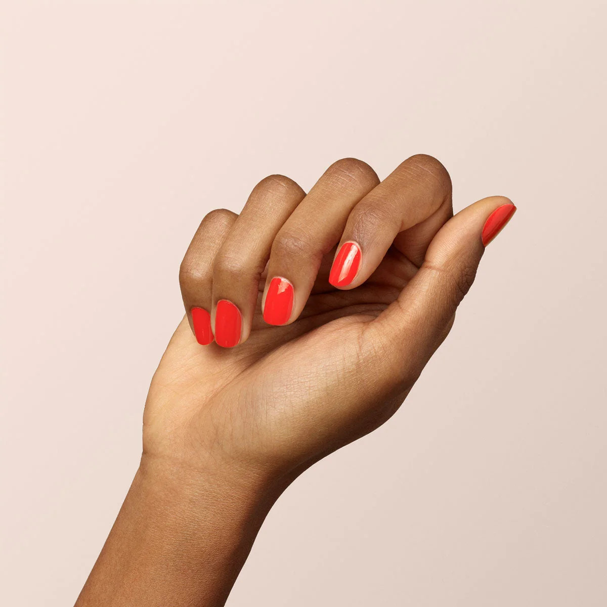 Visual Idea — Short Oval Nails Are Painted In A Bright — Coral Nails 2027