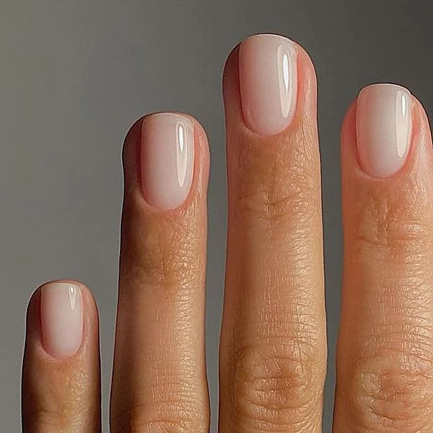 Sheer Pale Pink Macro Square Nails — Minimalist Nails 2027