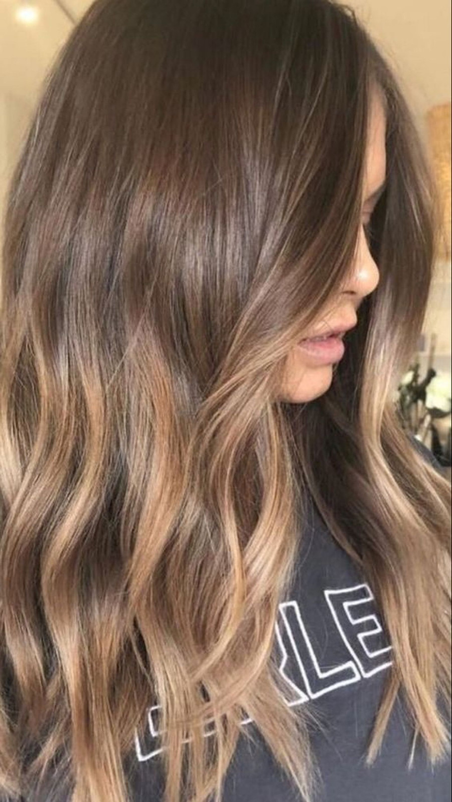 Visual Idea — The Hair Is Styled In Loose Waves Visual Idea — The Hair Is Styled In Loose Waves — Candlelit Brunette 2027