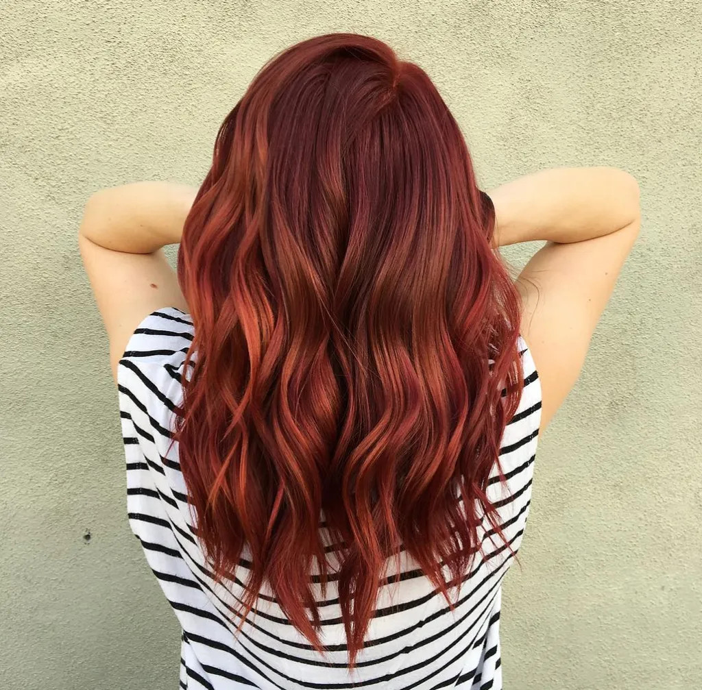 Deep Red With Copper Highlights Visual Idea Deep Red With Copper Highlights Visual Idea — Mulled Wine Hair 2027