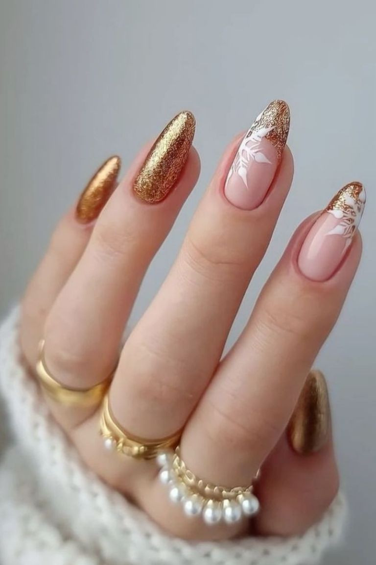 Visual Idea — The Finish Is Glossy Christmas Almond Nails 2026