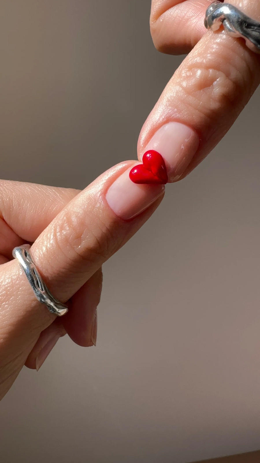 3D Red Heart Charm Short Oval 3D Red Heart Charm Short Oval — Heart Nails 2027