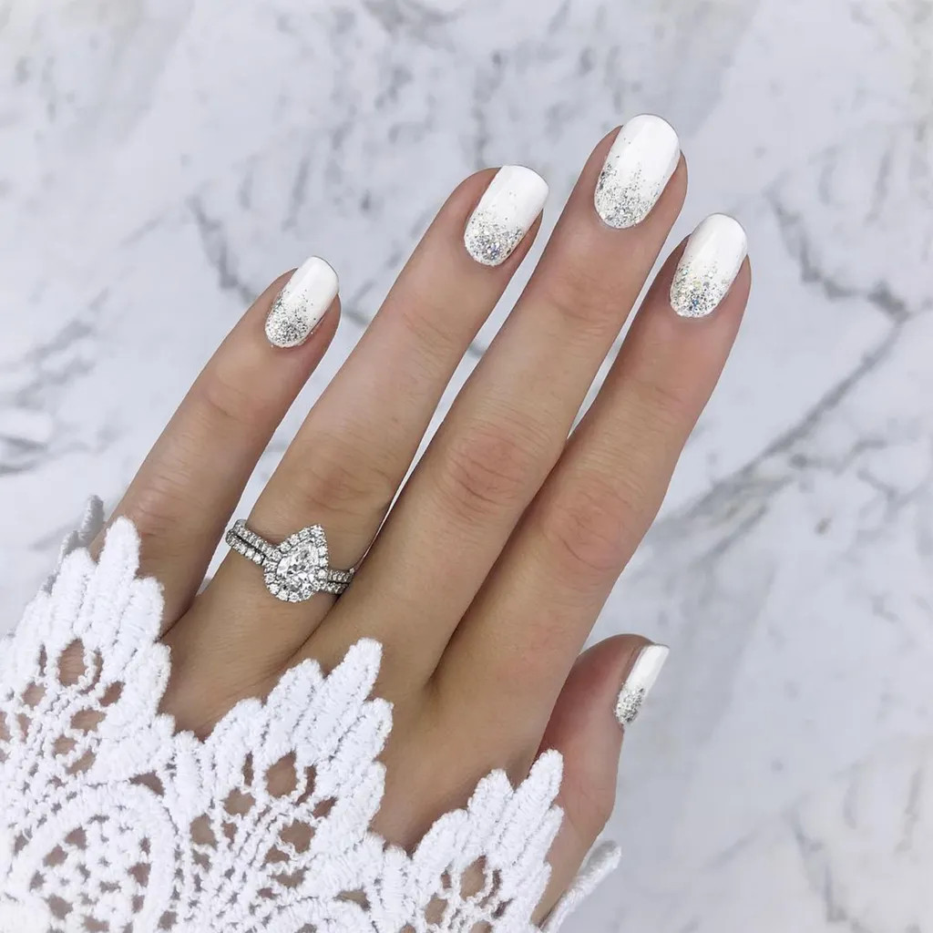 Glossy With Glitter Visual Idea Glossy With Glitter Visual Idea — Engagement Nails 2027