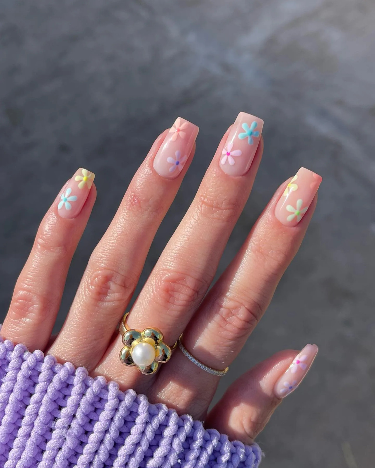 Small Pastel Flowers On All Nails Visual Idea Small Pastel Flowers On All Nails Visual Idea — Hawaii Nails 2027