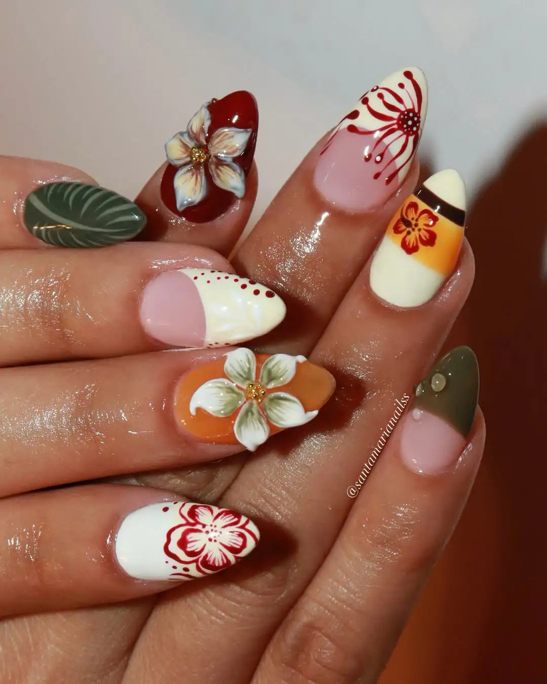 Vibrant 3D Flowers and French Art Vibrant 3D Flowers and French Art — Hawaii Nails 2027