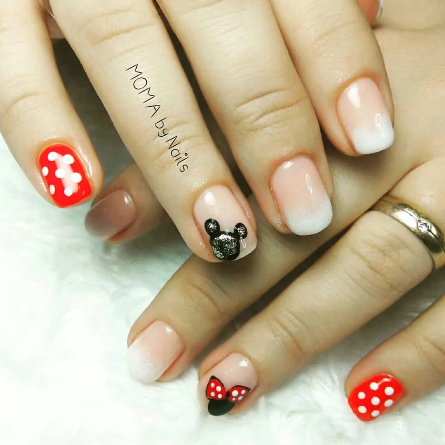 French Tip Mickey Mouse Nails French Tip Mickey Mouse Nails — Disney Nails 2027