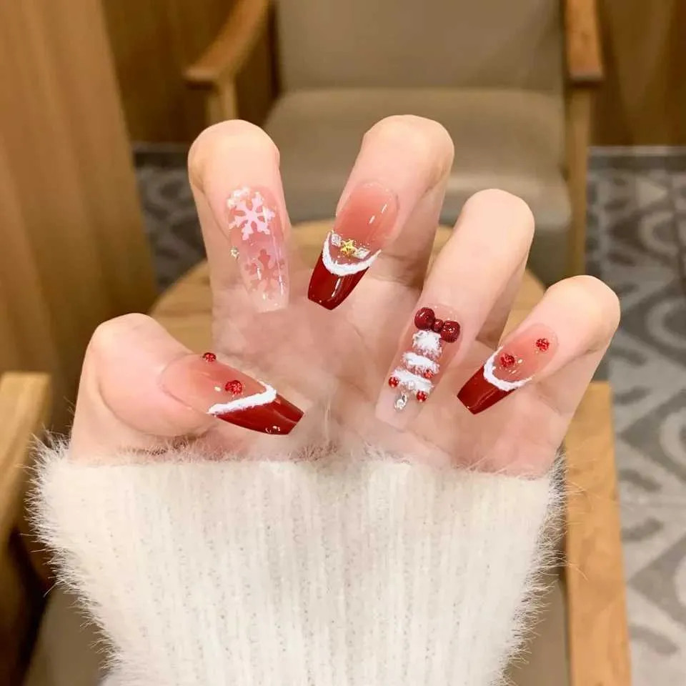 Visual Idea — Designs Include 3D Red Bows Visual Idea — Designs Include 3D Red Bows — Christmas Bow Nails 2026