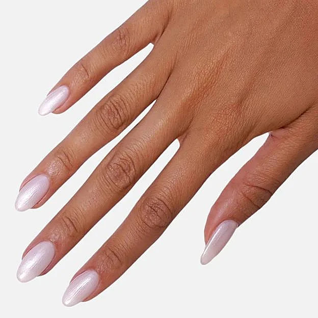 Pale Pink Pearlescent Milky Nails Pale Pink Pearlescent Milky Nails — Frosted Nails 2027