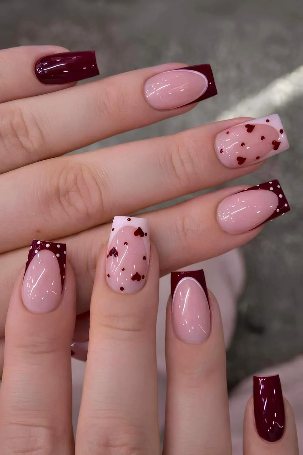 Clean Lines Precise Dotting Visual Idea Clean Lines Precise Dotting Visual Idea — Valentines French Tip Nails 2027