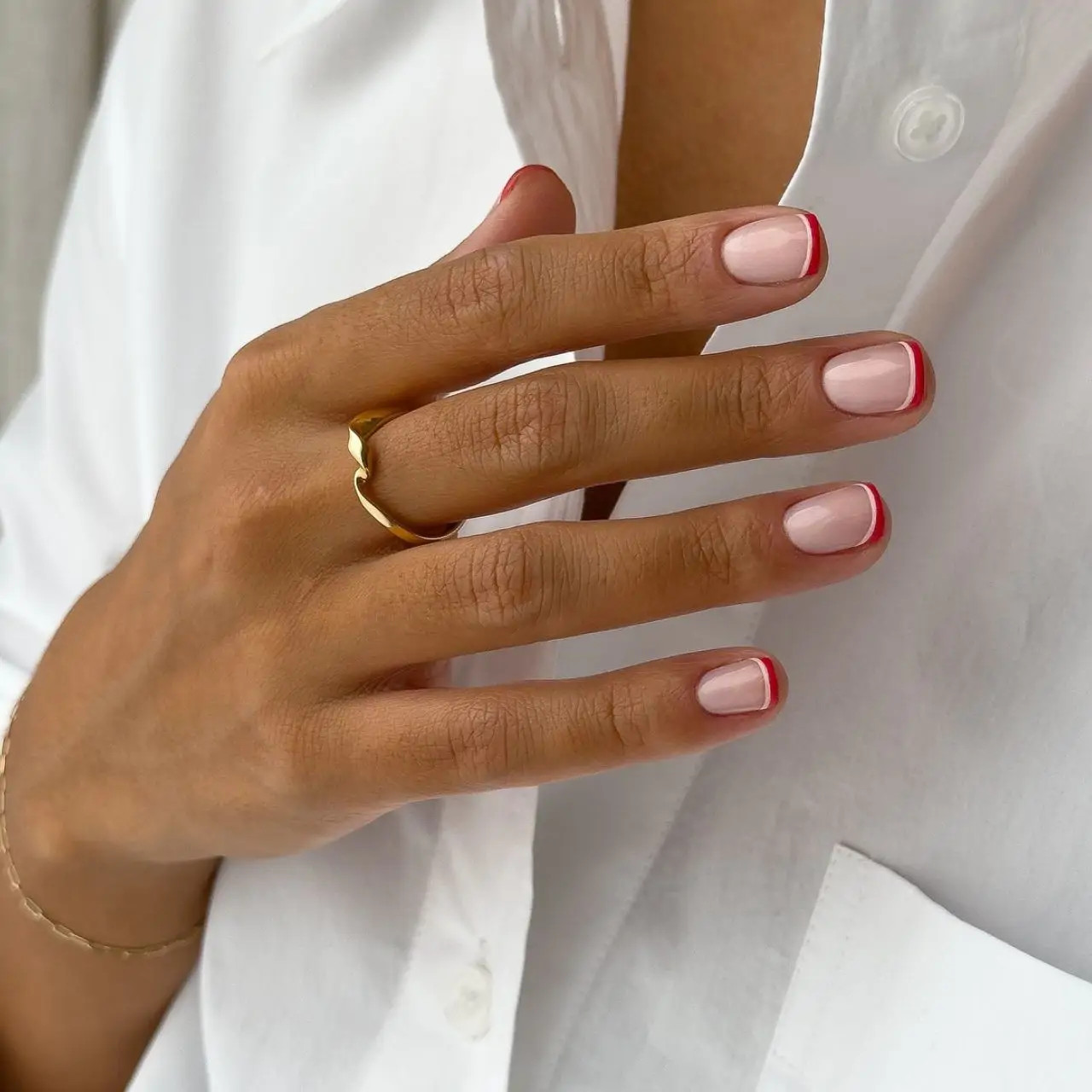 Thin Red French Tips Visual Idea Thin Red French Tips Visual Idea — Summer French Tip Nails 2027