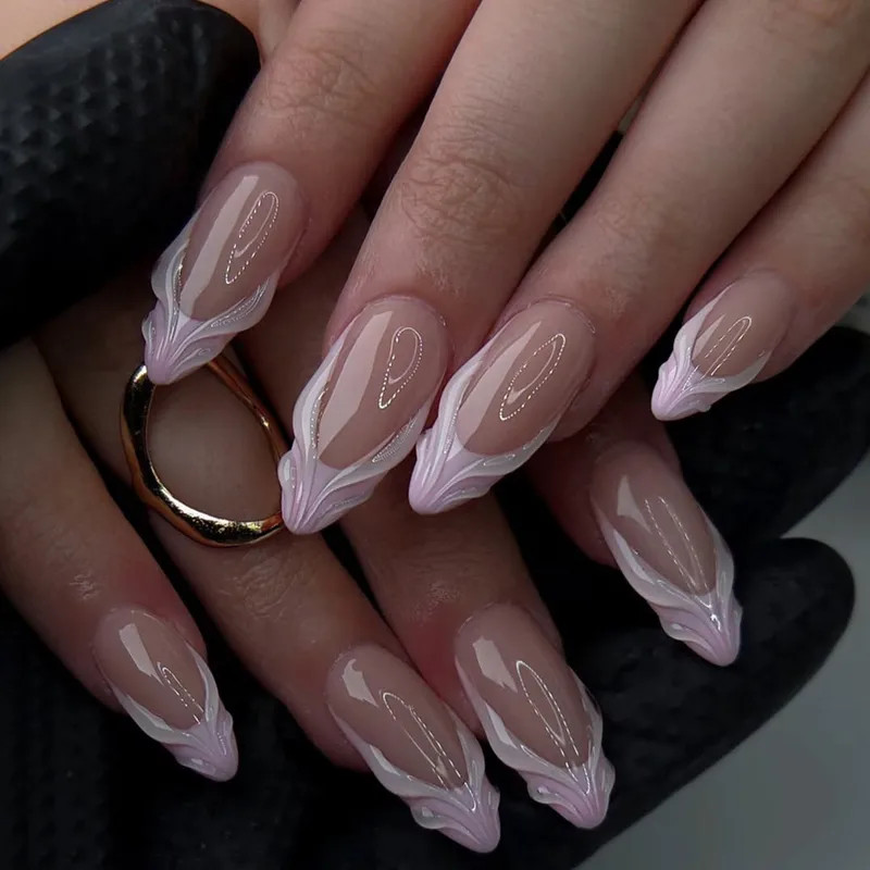 High Gloss Visual Idea High Gloss Visual Idea — Almond Press On Nails 2027