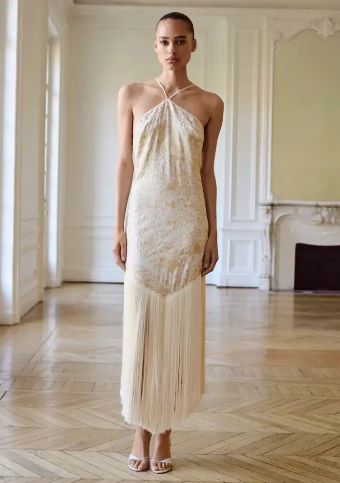 Halter Neck Dress Outfit Idea — Fringe Dress 2027