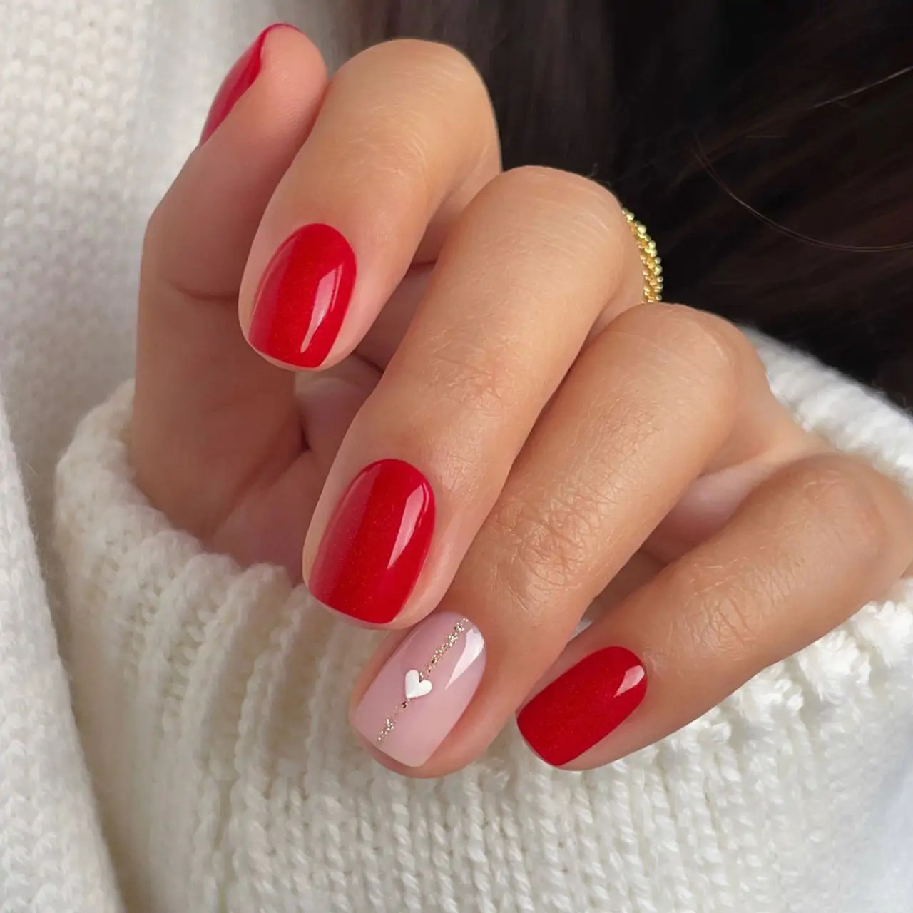 Valentines Day Romantic Visual Idea Valentines Day Romantic Visual Idea — Nails 2027 for Red Dress
