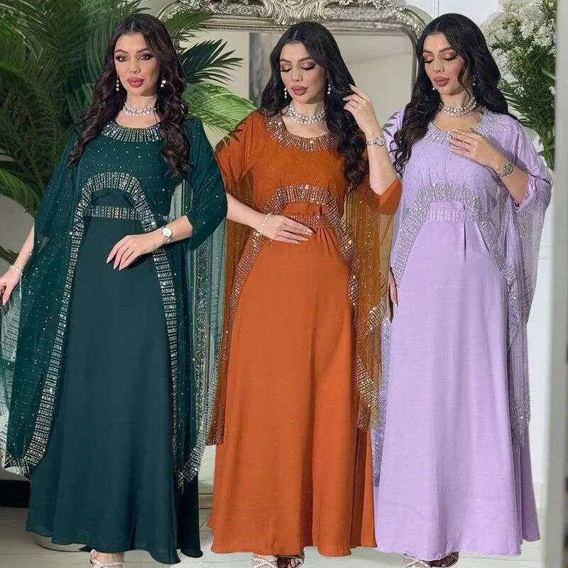 Embellished Kaftan Over Maxi Dress for Evening Galas Embellished Kaftan Over Maxi Dress for Evening Galas — Dubai Outfits 2027