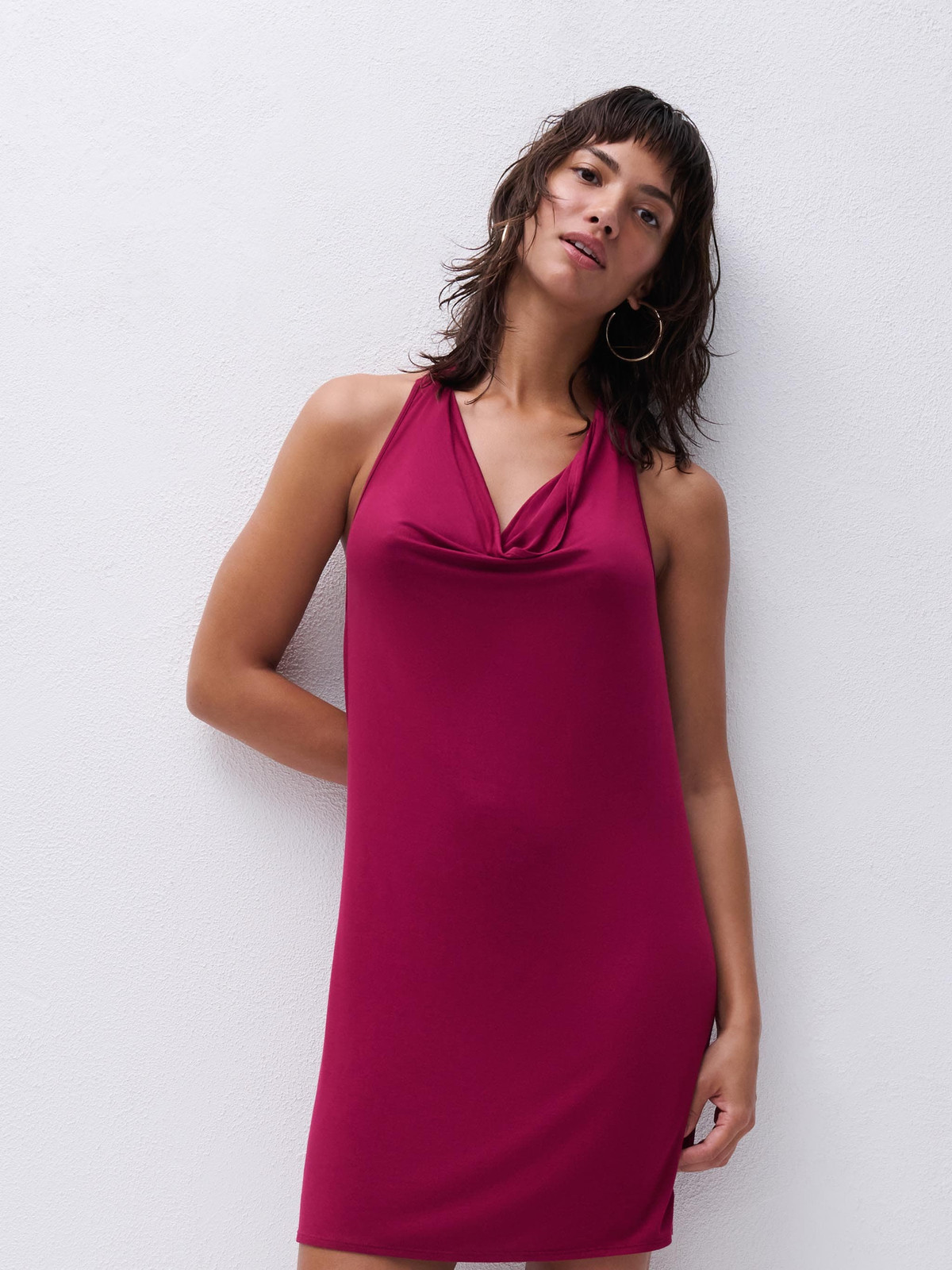 Deep Pink Halter Neck Dress for Evening Glamour Australia Outfits 2027