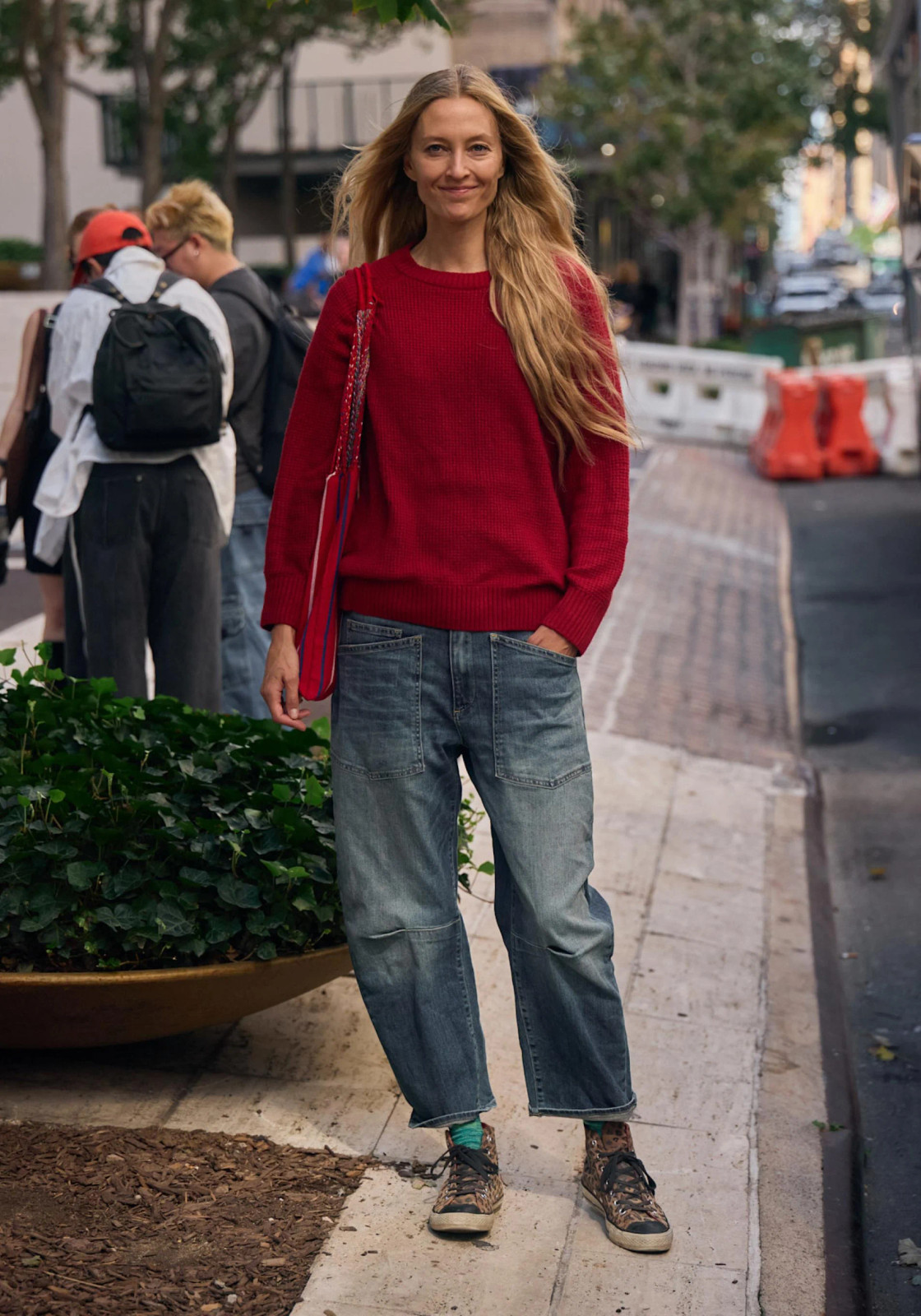 Red Sweater and Baggy Jeans for Relaxed Comfort Red Sweater and Baggy Jeans for Relaxed Comfort — Australia Outfits 2027