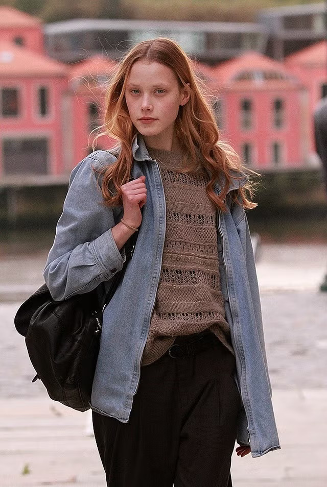 Denim Jacket and Open-Knit Sweater with Wide-Leg Trousers Denim Jacket and Open-Knit Sweater with Wide-Leg Trousers — Lisbon Outfits 2027