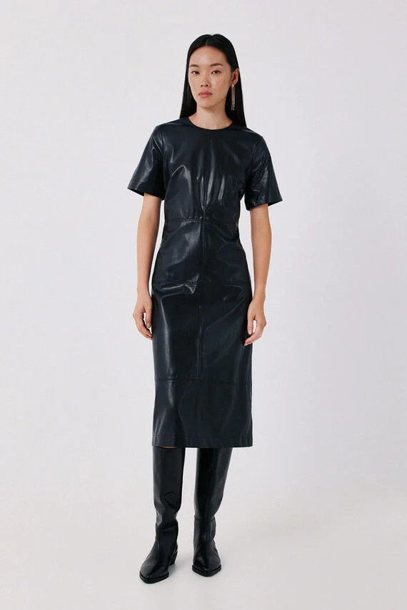 Outfit Idea — Everyday Version Dress 2027 with Knee High Boots Outfit