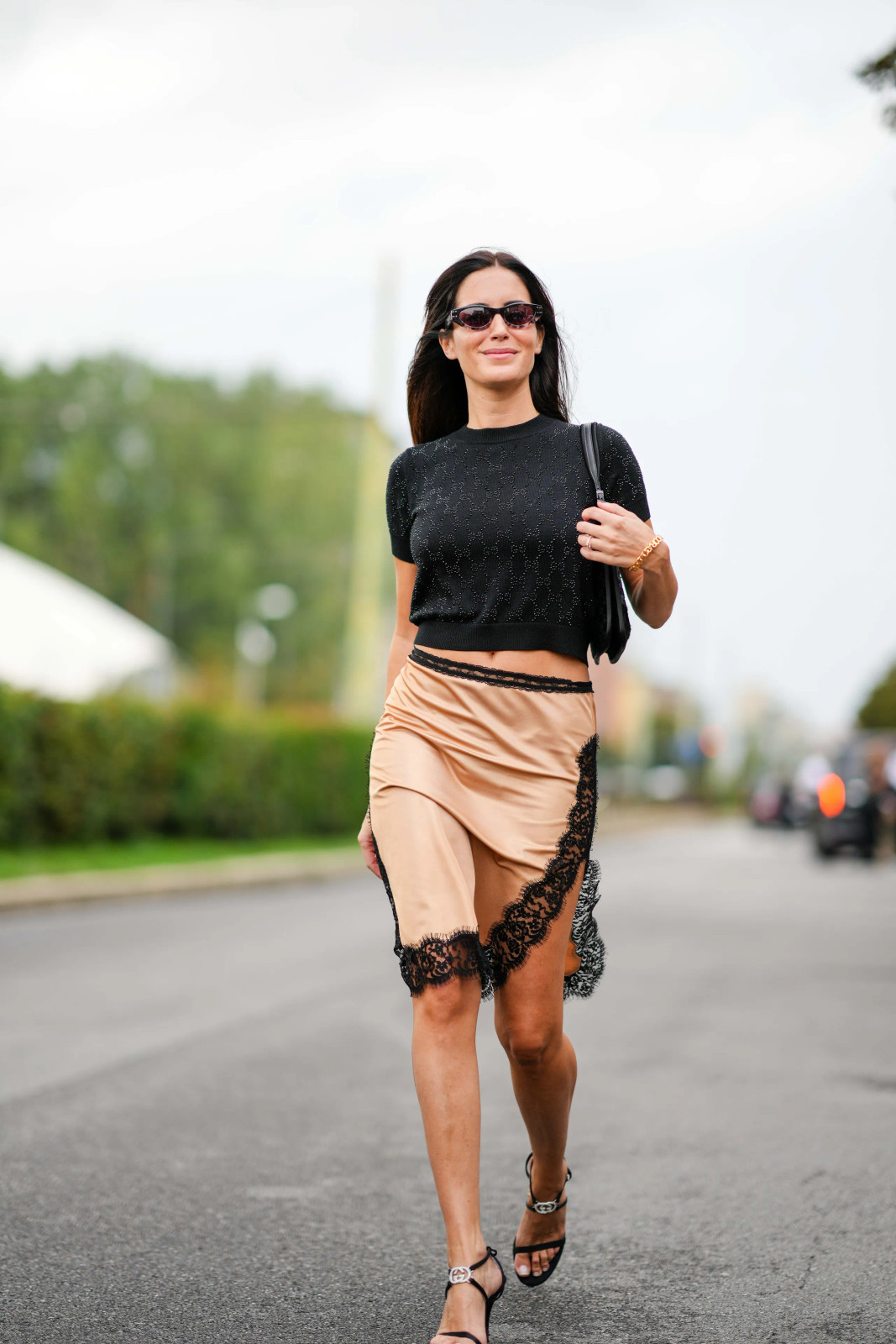 Elevating a Satin Slip Skirt with Lace Trim and a Cropped Top Elevating a Satin Slip Skirt with Lace Trim and a Cropped Top — Slip Skirts 2027