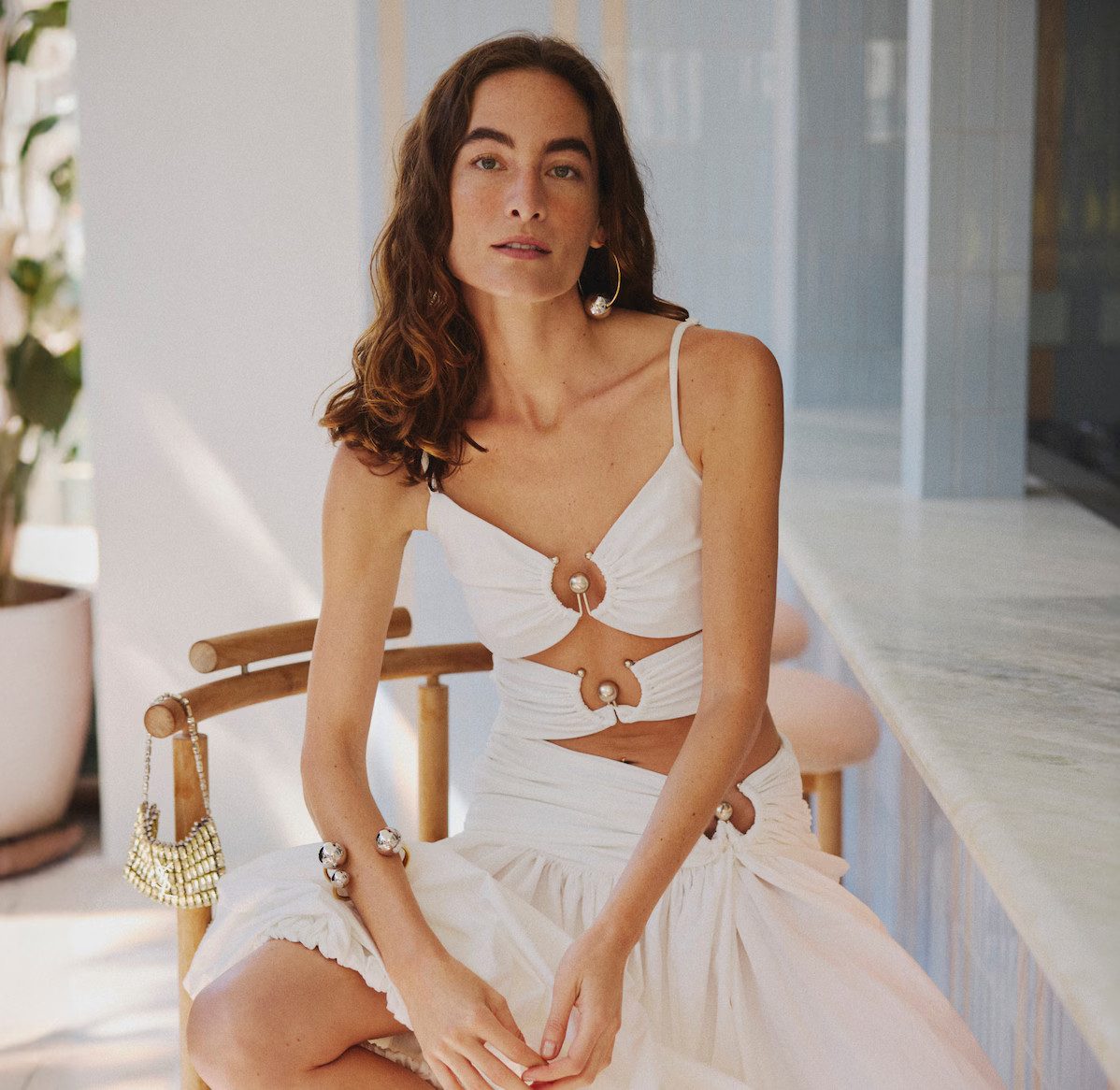 Two-Piece Linen-Look Set with Pearl Embellishments for Confirmation Two-Piece Linen-Look Set with Pearl Embellishments for Confirmation — Confirmation Outfits 2027